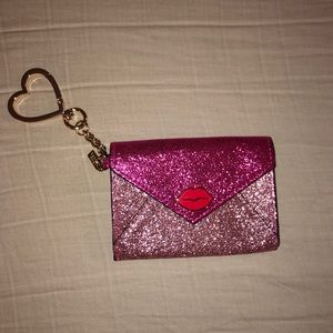 Victoria’s Secret glitter keychain wallet ✨